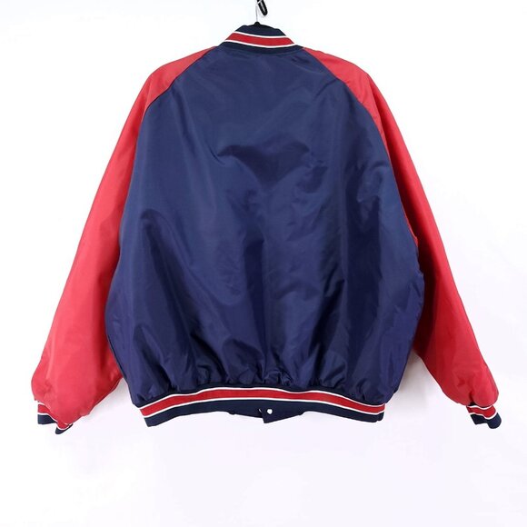 Rennoc Classic Varsity Jacket Size XL Bomber Letterman Red & Blue - Picture 2 of 14